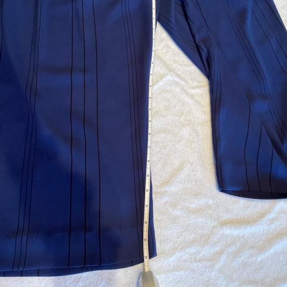 Size 20 royal blue with black stripe tie waist pants - Picture 7 of 8